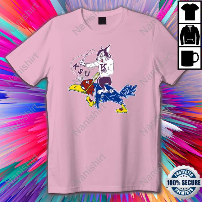 K-State Baseball Vintage K-State Wildcat vs K-U Jayhawk Tee K-State Baseball Vintage K-State Wildcat vs K-U Jayhawk Tee
