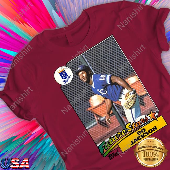 Official Homage Merch 1987 Topps Future Stars Bo Jackson Royals Shirt Official Homage Merch 1987 Topps Future Stars Bo Jackson Royals Shirt