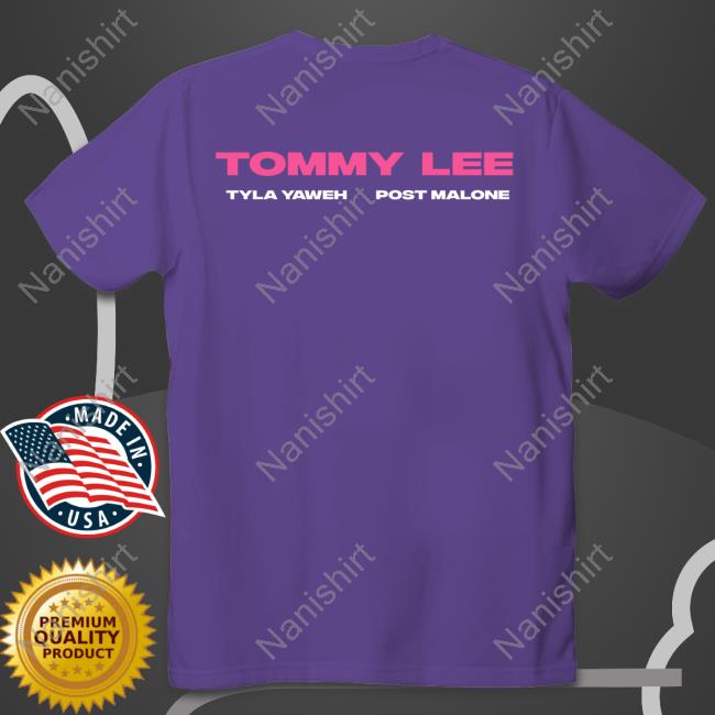 Official Post Malone Tommy Lee Cover Black Tee Shirt Official Post Malone Tommy Lee Cover Black Tee Shirt