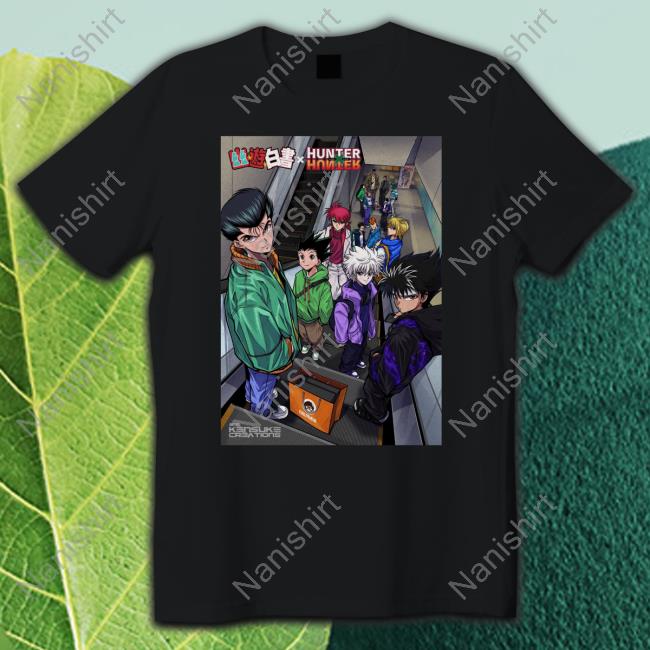 Official Yu Yu Hakusho X Hunterxhunter Tee Shirt Official Yu Yu Hakusho X Hunterxhunter Tee Shirt