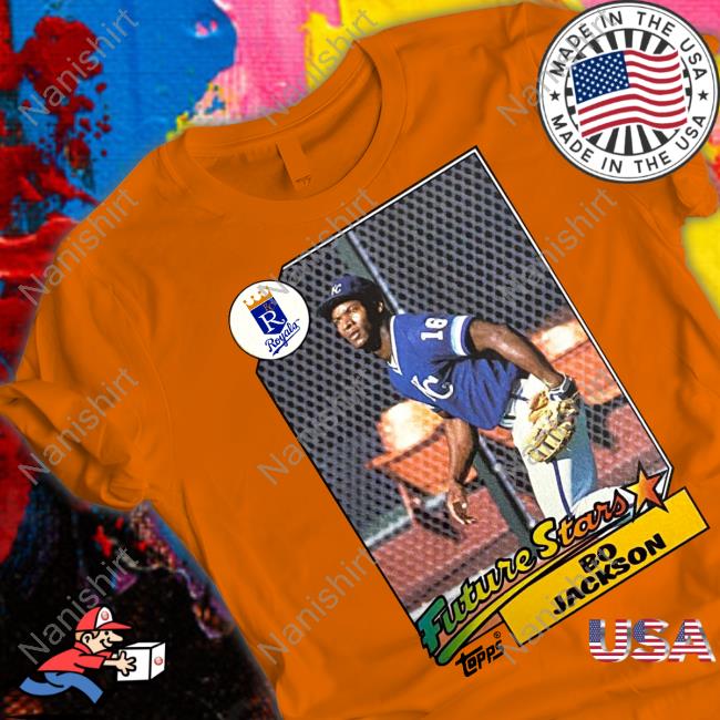 Official Homage Merch 1987 Topps Future Stars Bo Jackson Royals Shirt Official Homage Merch 1987 Topps Future Stars Bo Jackson Royals Shirt