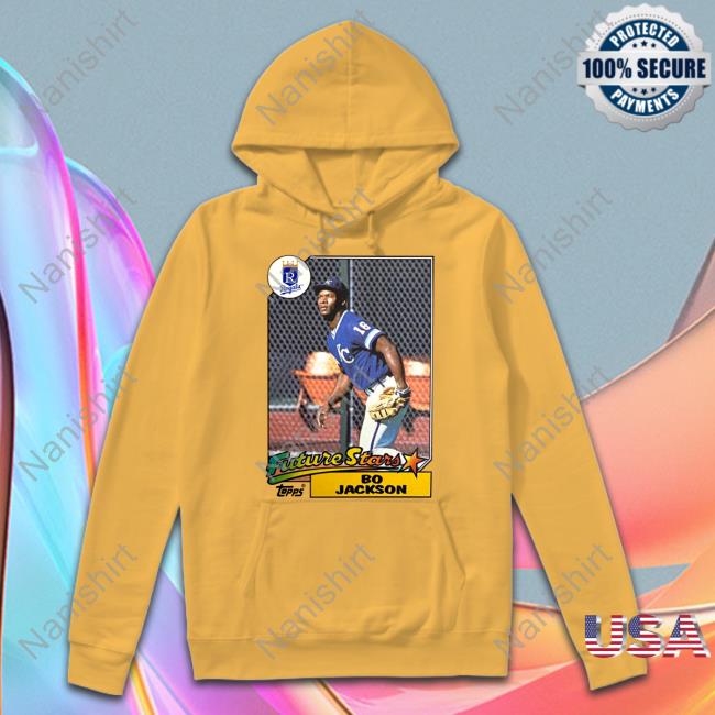Official Homage Merch 1987 Topps Future Stars Bo Jackson Royals Shirt Official Homage Merch 1987 Topps Future Stars Bo Jackson Royals Shirt