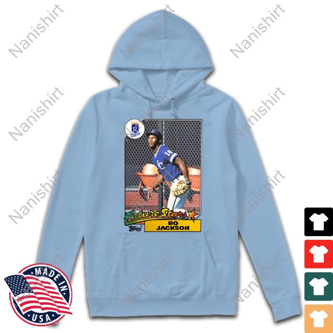 Official Homage Merch 1987 Topps Future Stars Bo Jackson Royals Shirt Official Homage Merch 1987 Topps Future Stars Bo Jackson Royals Shirt