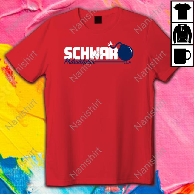 Official Kyle Schwarber Schwarbomb Logo Tee Shirt Official Kyle Schwarber Schwarbomb Logo Tee Shirt