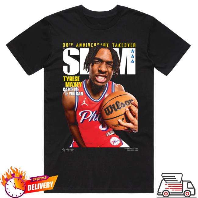 Slam Cover Long Sleeve Tee- Tyrese Maxey (Slam 248) Slam Cover Long Sleeve Tee- Tyrese Maxey (Slam 248)