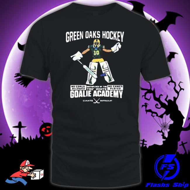 Official Weekbubble Store Green Oaks Hockey Tre White Goalie Academy Long Sleeve Shirt