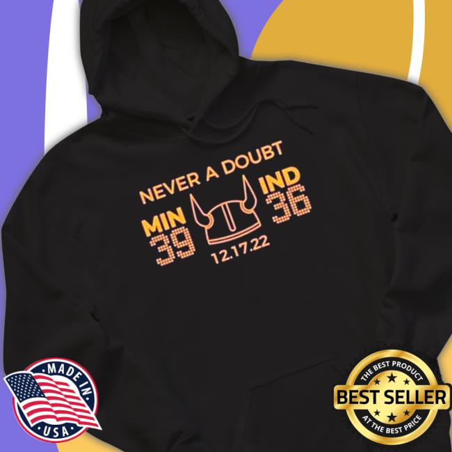 Minnesota Vikings never a Doubt Win 39 Ind 36 Long Sleeve T Shirt