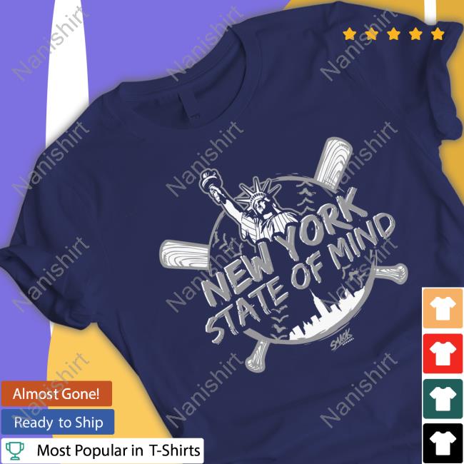 New York State of Mind New York Baseball Smack Tee Shirt