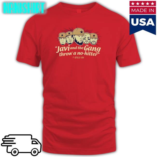 Apollohou Merch Javi And The Gang Throw A No Hitter Tee Shirt Apollo Media Apollohou Merch Javi And The Gang Throw A No Hitter Sweatshirt Apollo Media