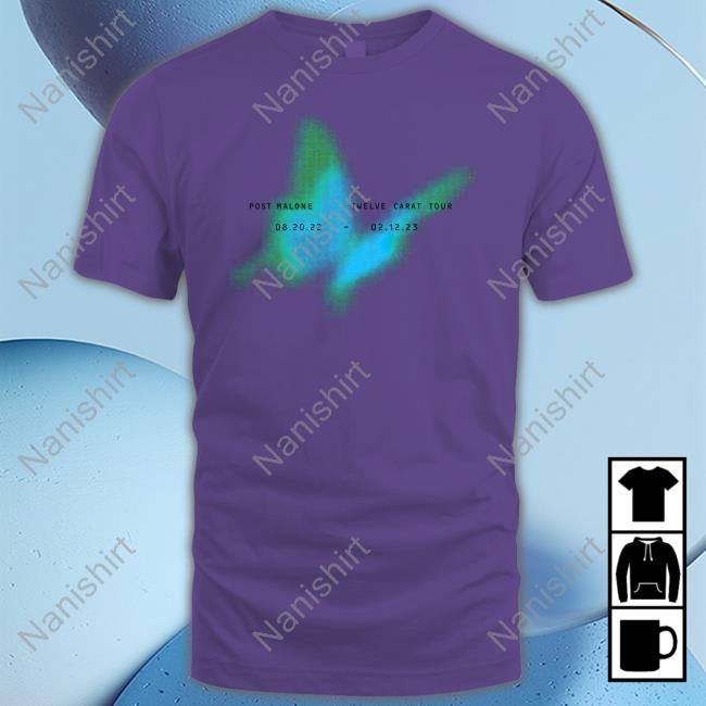 Post Malone Twelve Carat Tour 08.20.22-02.12.23 T Shirt Post Malone Merch