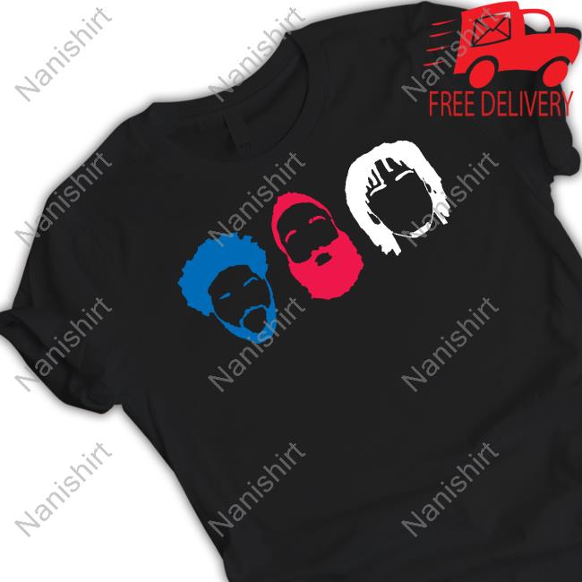 Philadelphia 76Ers Big 3 Joel Embiid James Harden Tyrese Maxey T-Shirt James Harden