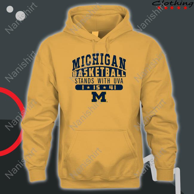 Michigan Basketball Stands With Uva Chandler Davis Jr Perry T Shirts Alejandro Zuniga