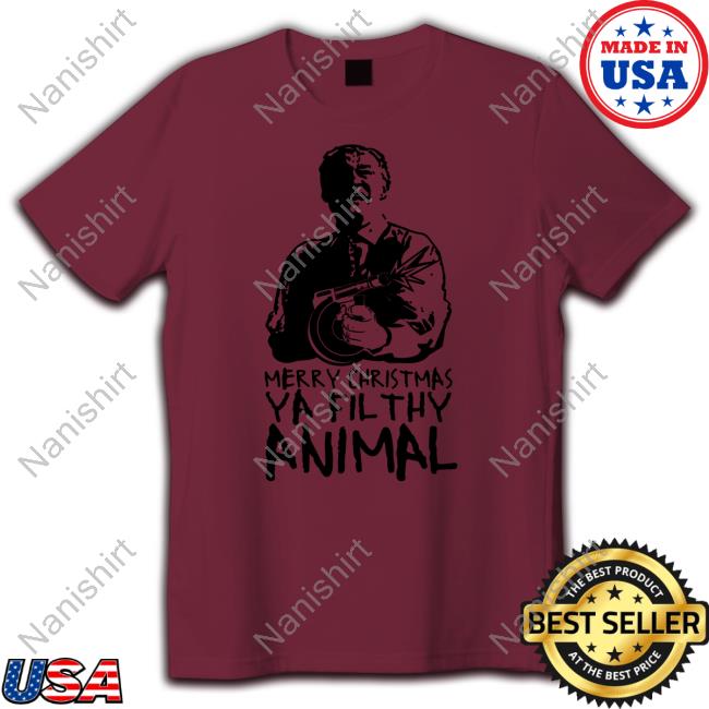 Bunker Branding Merry Christmas Ya Filthy Animal Hooded Sweatshirt Bunker Branding Merry Christmas Ya Filthy Animal Long Sleeve T Shirt