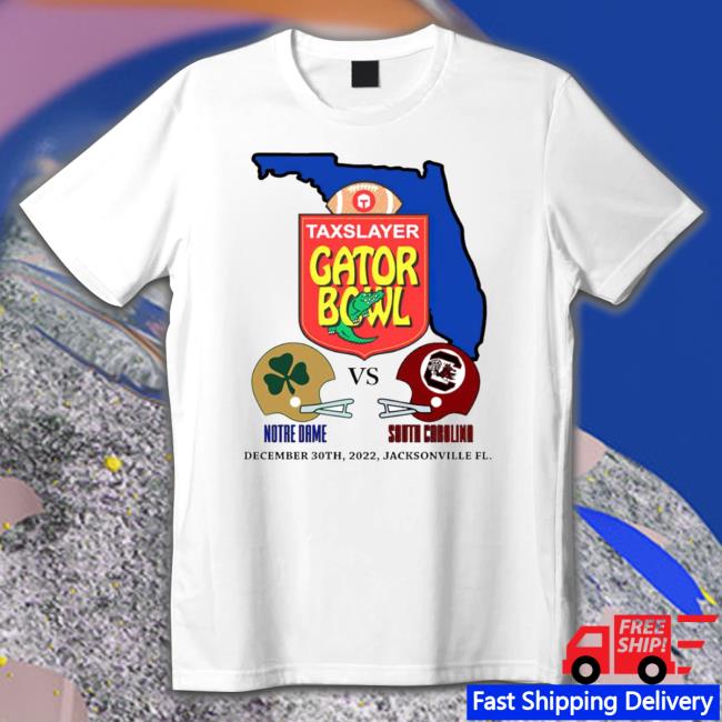 Notre Dame vs South Carolina 2022 Taxslayer Gator Bowl Shirts