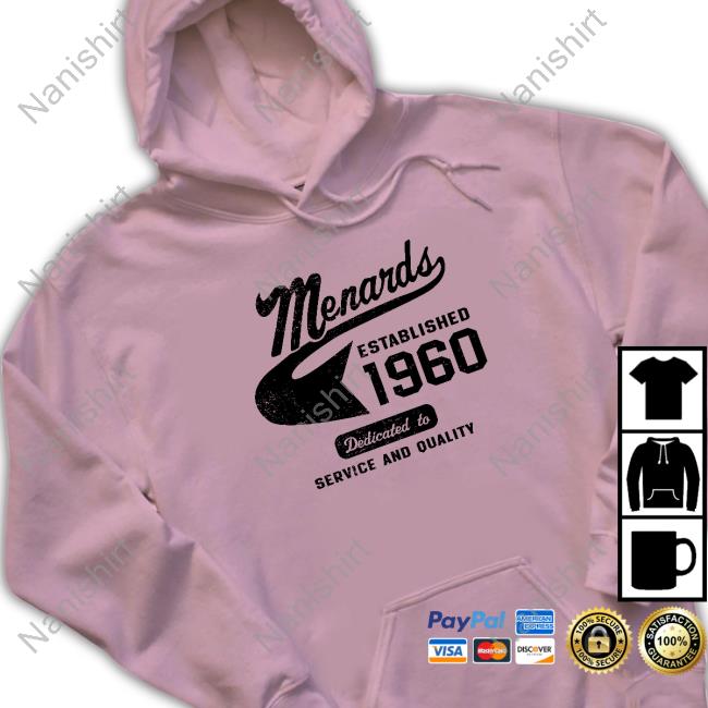 Menards Established 1960 Hooded Sweatshirt Memphis Grizzlies Menards Established 1960 Long Sleeve Tee Shirt Memgrizz