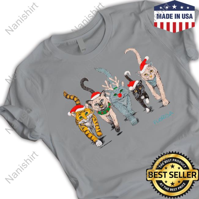 90S Florida Christmas Cats T Shirt Time For Memories Merch