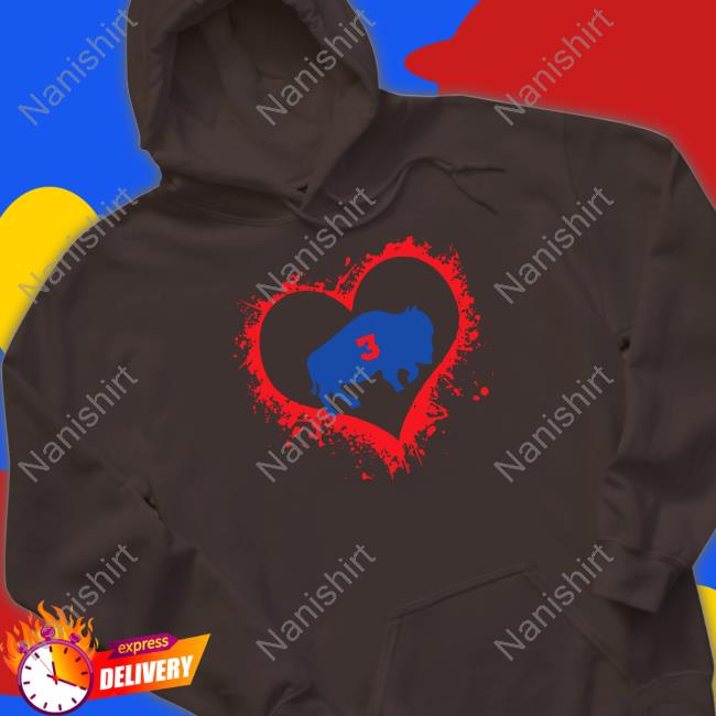 Damar Hamlin Heart 3 Long Sleeve Damar Hamlin Heart 3 Tee