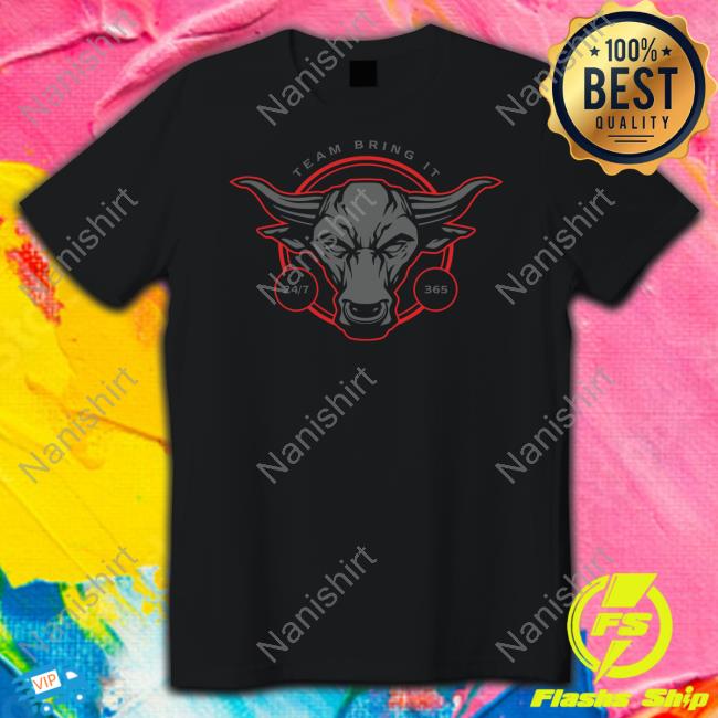 Pau Wwe Shop The Rock Team Bring It Bull T Shirt
