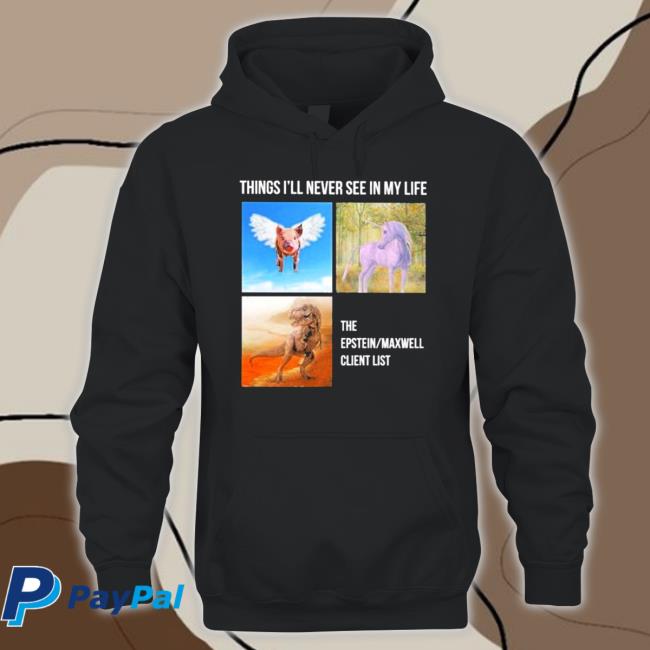 Official Things I’ll Never See In My Life The Epstein Maxwell Client List Sweatshirt
