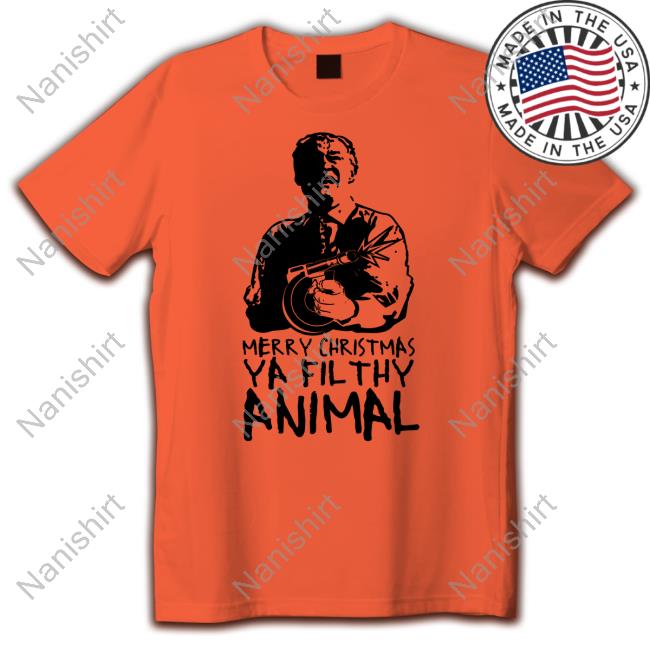 Bunker Branding Merch Merry Christmas Ya Filthy Animal Hoodie