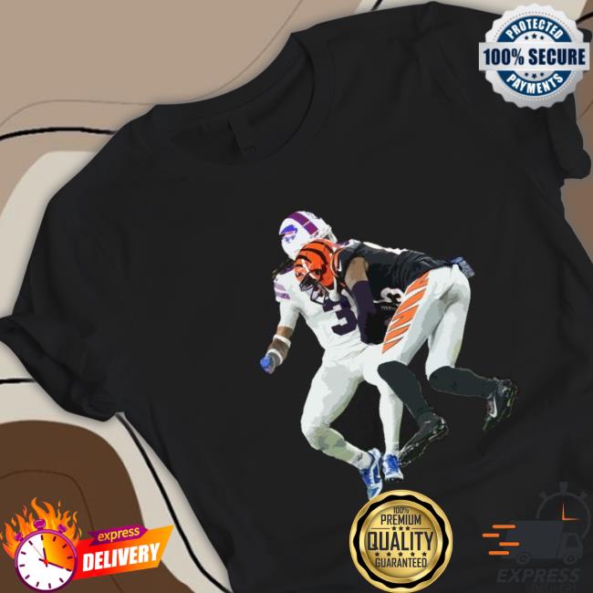 Damar Hamlin Collided With Tee Higgins shirt