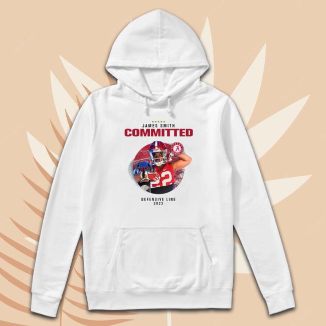 Official Alabama Crimson Tide James Smith Committed Defensive Line 2023 Shirts