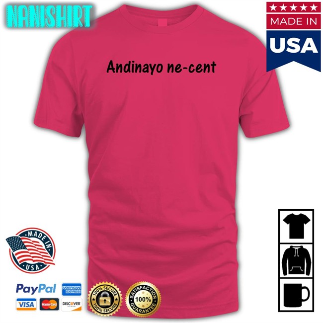 Andinayo Ne-Cent Shirts White Khayelitsha Entertainment Andinayo Ne-Cent T Shirt