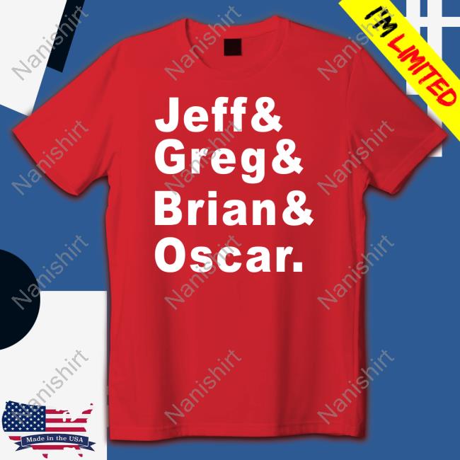 Official Jeff Greg Brian Oscar Long Sleeve Hoodie Official Jeff Greg Brian Oscar Long Sleeve Long Sleeve Tee