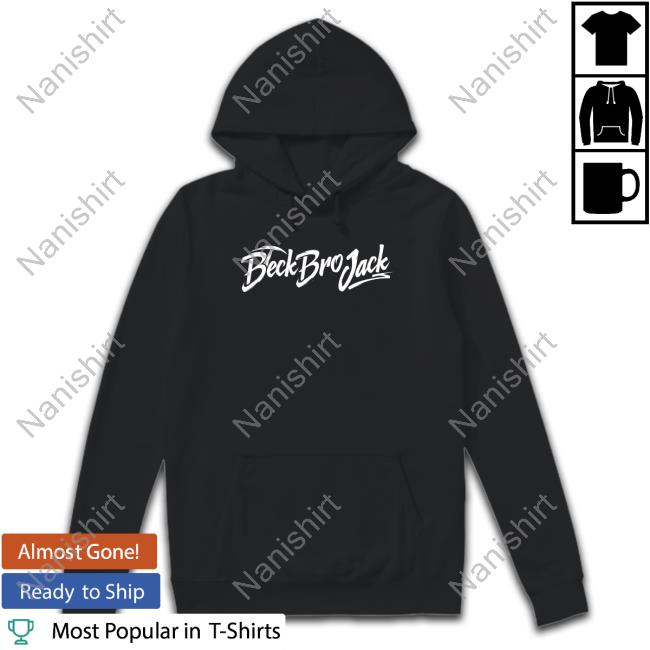 Beckbrojack Merch Beckbrojack Logo Black Hooded Sweatshirt