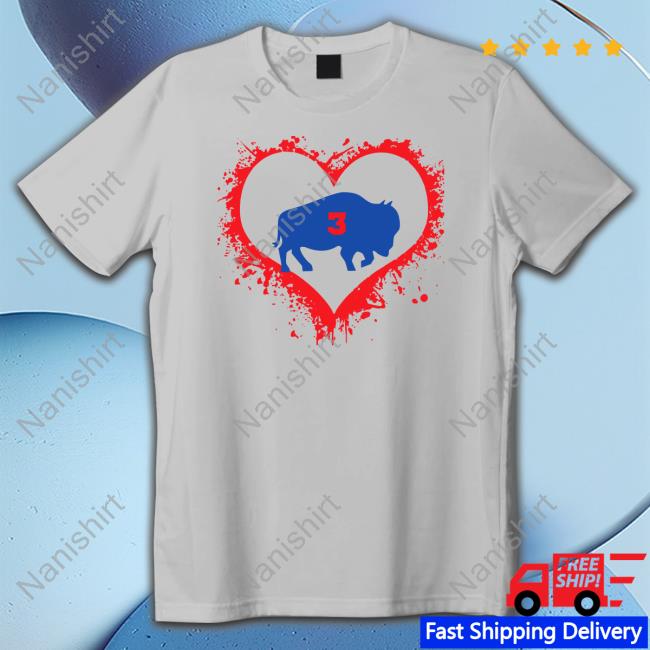 Damar Hamlin Heart 3 Long Sleeve Damar Hamlin Heart 3 T Shirt