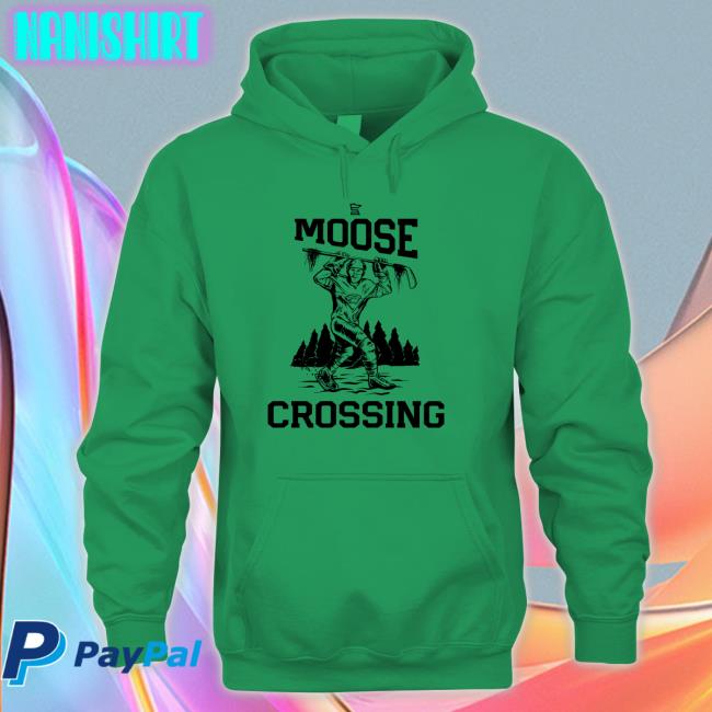Hockey Lodge Merch Minnesota Wild SotaStick Moose Crossing Hooded Sweatshirt Hockey Lodge Merch Minnesota Wild SotaStick Moose Crossing Shirt