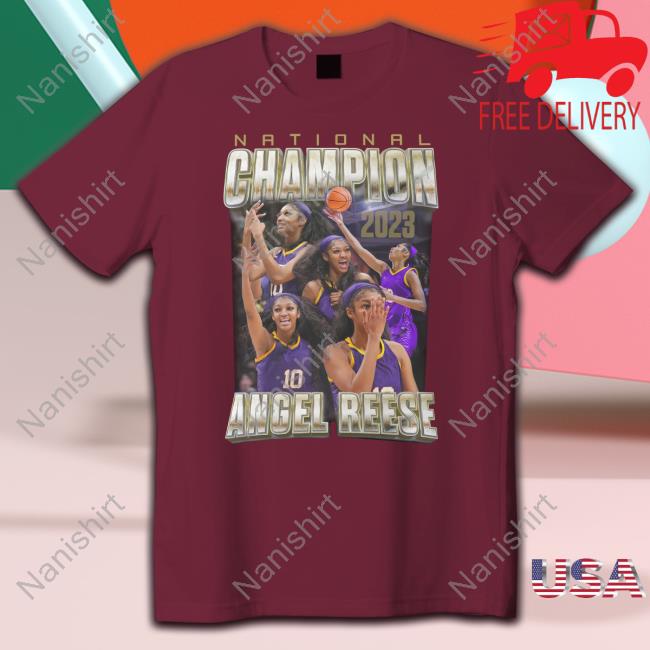 Angel Reese Merch Angel Reese National Champion Long Sleeve Shirt