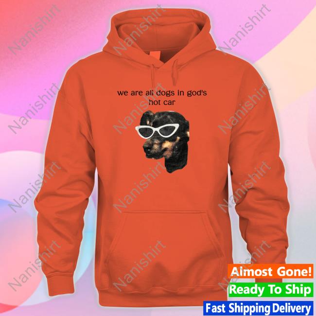 We Are All Dogs In God's Hot Car Long Sleeve Tee Shirts That Go Hard We Are All Dogs In God's Hot Car Hoodie Shirt