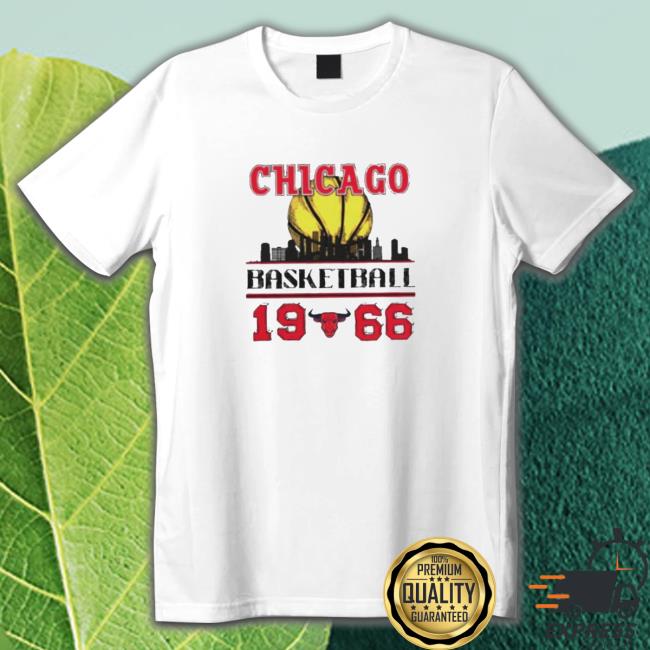 Official Chicago Bulls Basketball 1966 Skyline Vintage Long Sleeve T Shirt