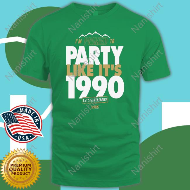 Official Primed to Party Like It's 1990 T-Shirt for Colorado College Fans Long Sleeve Tee