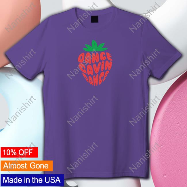 Dance Gavin Dance Merch Strawberry Text Black Long Sleeve T Shirt