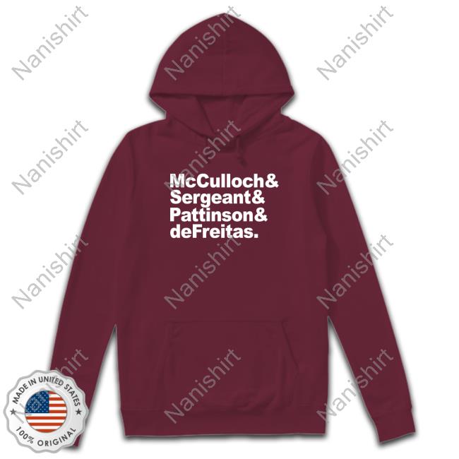 Mcculloch & Sergeant & Pattinson & Defreitas Hoodie Echo And The Bunnymen Line-Up Shirt