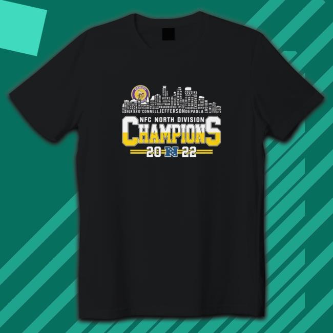 Official Minnesota Vikings City 2022 NFC North Division Champions 2008-2022 Tee Shirt