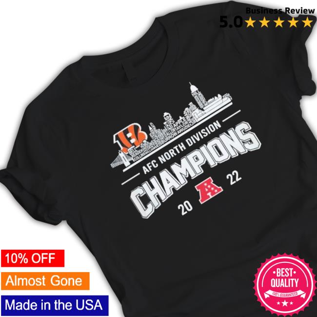 Cincinnati Bengals City Skyline 2022 Afc North Division Champions Crewneck Sweatshirt Cincinnati Bengals City Skyline 2022 Afc North Division Champions T-Shirt