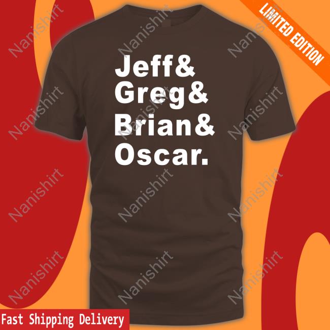 Official Jeff Greg Brian Oscar Long Sleeve Hoodie Jeff & Greg & Brian & Oscar Long Sleeve