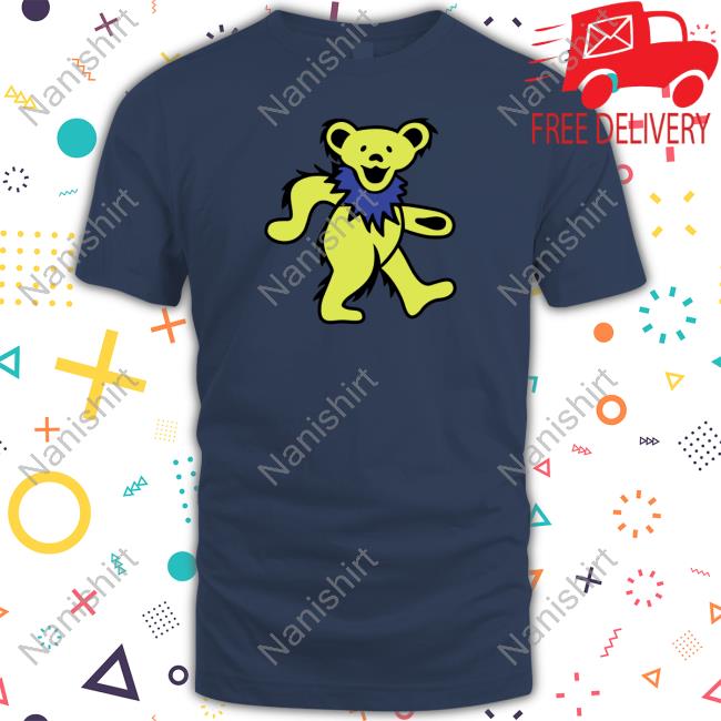Grateful Dead Classic Navy With Yellow Bear New Hoodie Navy