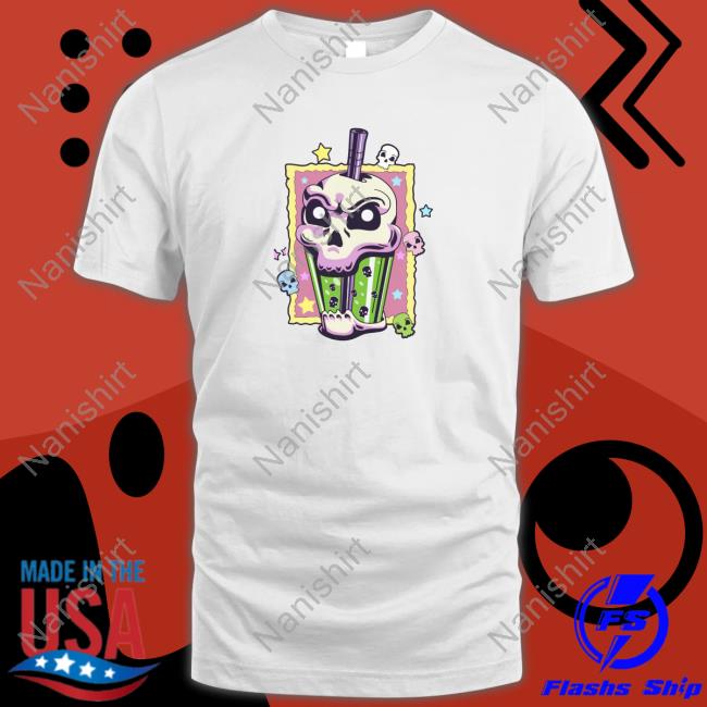 Kawaii Creepy Skull Boba Bubble Tea Pastel Goth Va Sweatshirt