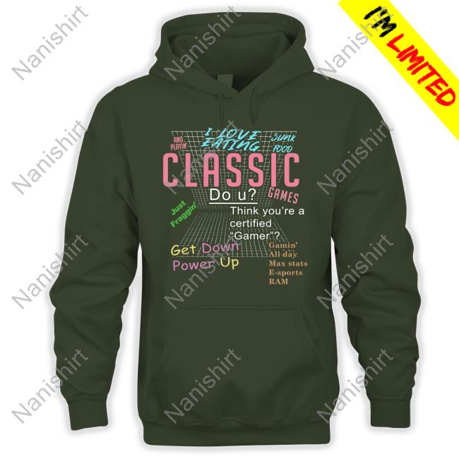 I Love Eating Junk Food And Playin' Classic Games T Shirt Erika Ishii I Love Eating Junk Food And Playin' Classic Games T-Shirt