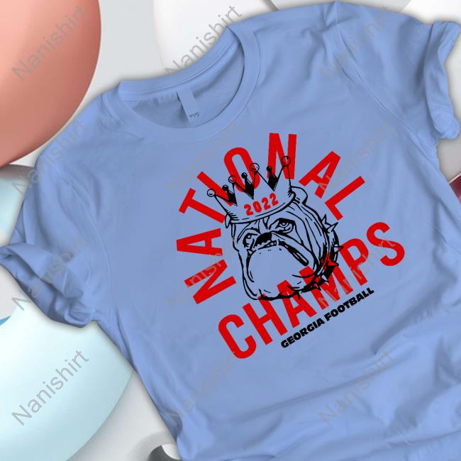 Homefield Merch Georgia 2022 National Champs Crown Tee Official Official Georgia 2022 National Champs Crown Sweatshirt Homefield Merch
