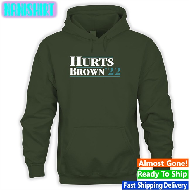 Hurts Brown 22 T-Shirt Hurts Brown 22 Long Sleeve T Shirt Jalen Hurts A.J. Brown