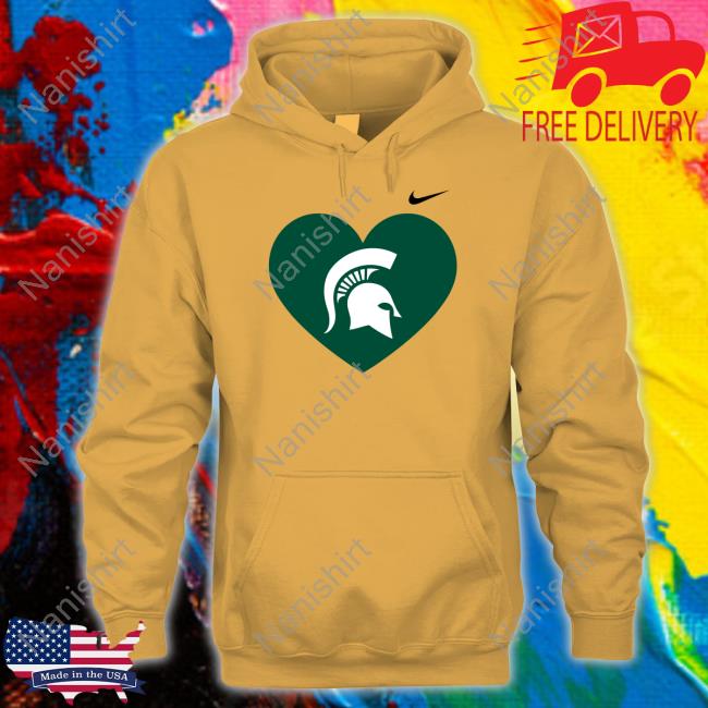 Michigan Women’s Basketball Michigan State Spartans Heart Sweatshirt East Lansing Big Ten Network David Harns