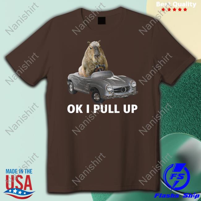 Capybara Man Capy Car Crewneck Sweatshirt Ok I Pull Up Capy Car Ok I Pull Up Sweatshirt