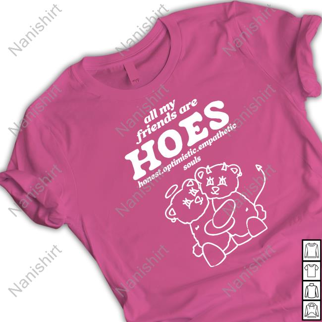 All My Friends Are Hoes Tee Shirt All My Friends Are Hoes Long Sleeve Tee