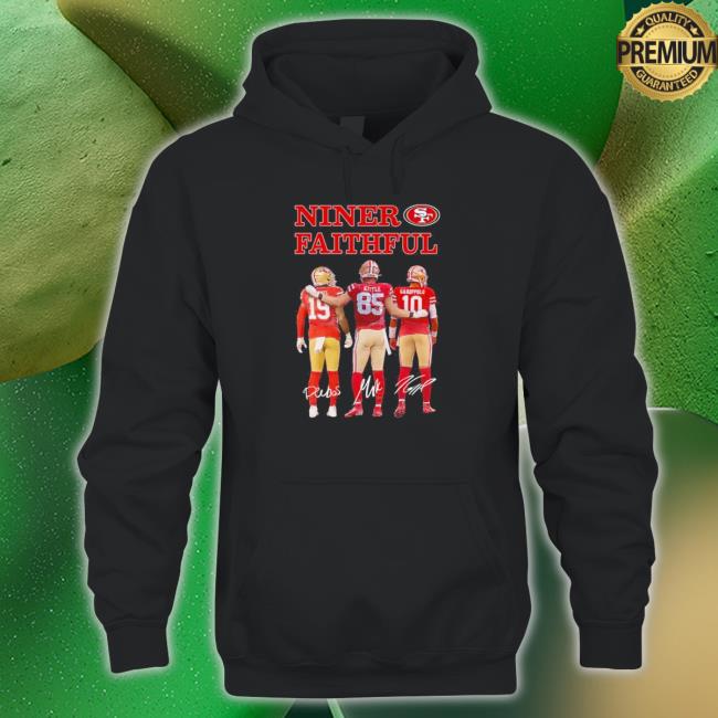 Official Niner Faithful San Francisco 49ers Deebo Samuel George Kittle And Garoppolo Signatures TShirts