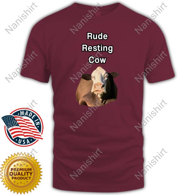 Official Undertime Slopper Merch Rude Resting Cow Hoodie